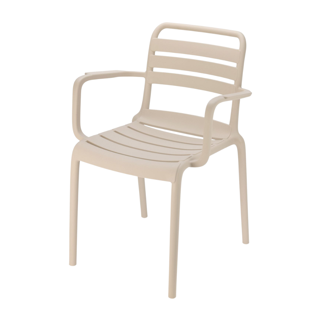 Pro Garden Tuinstoel Bistro Beige Kunststof 59 x 57 x 84 cm