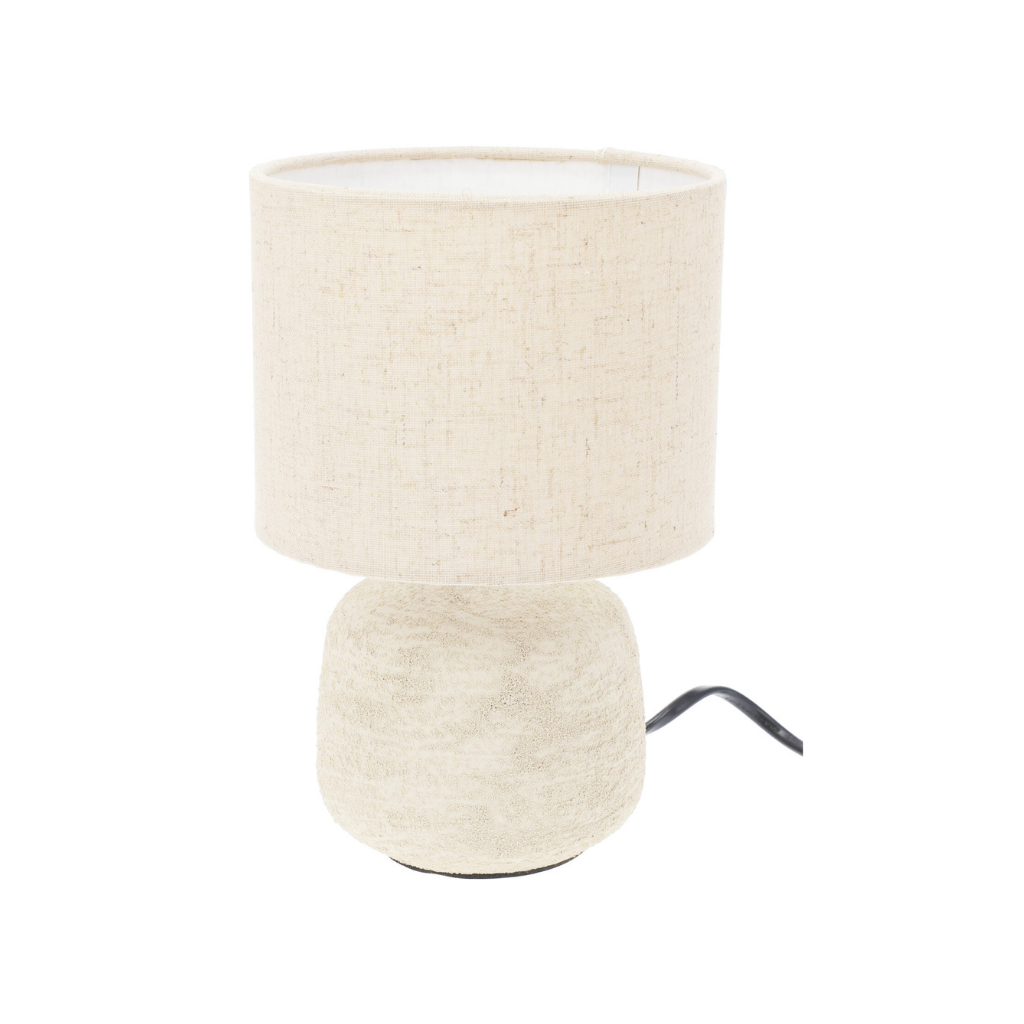 Home & Styling Tafellamp keramiek zand 21.5 x 14 cm