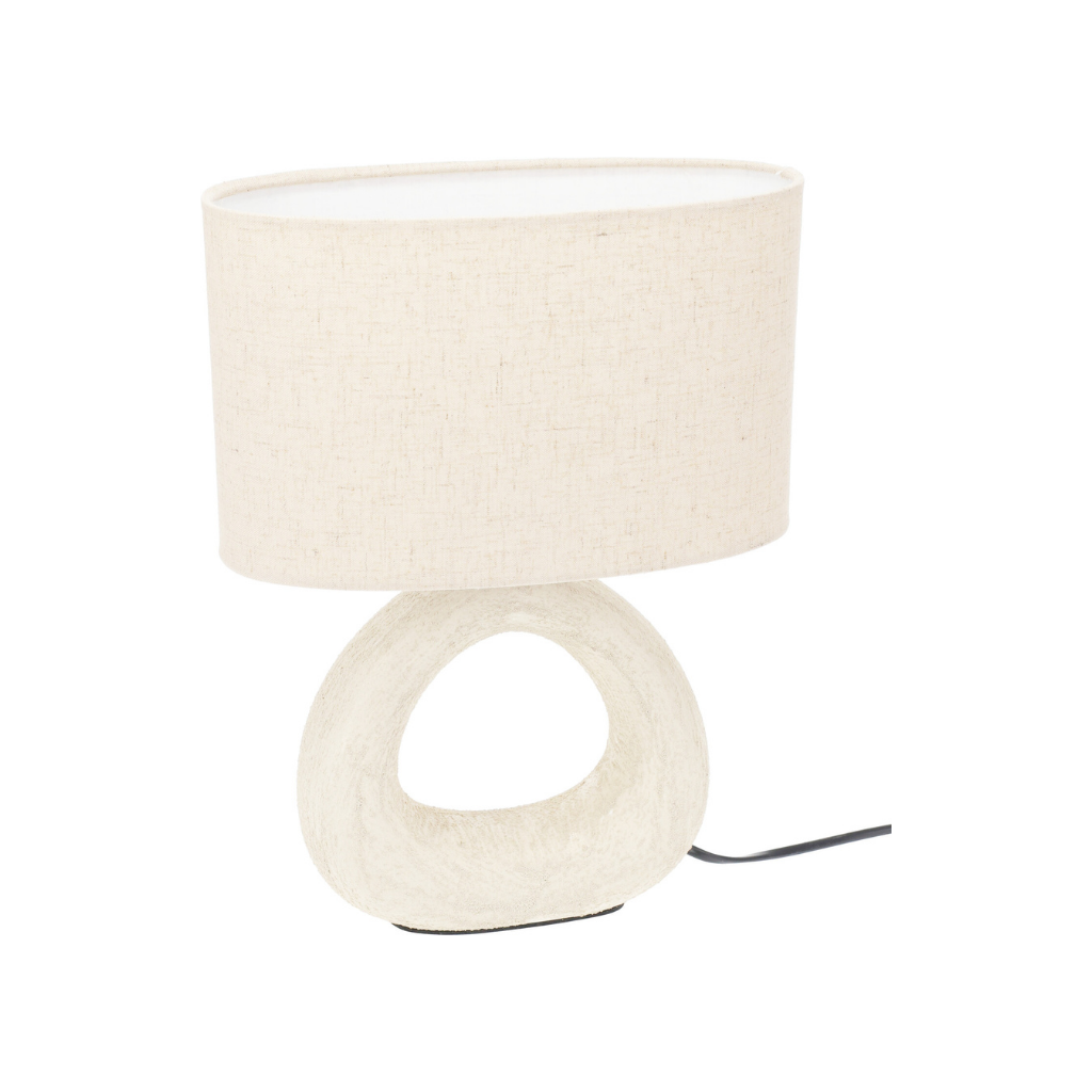 Home & Styling Tafellamp keramiek zand 35.5 x 26.5 cm