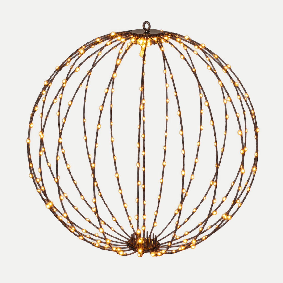 De Bosrand Verlicht Kerstfiguur Bal Zwart Extra Warm Wit 240 Lampjes 40 x 40 cm