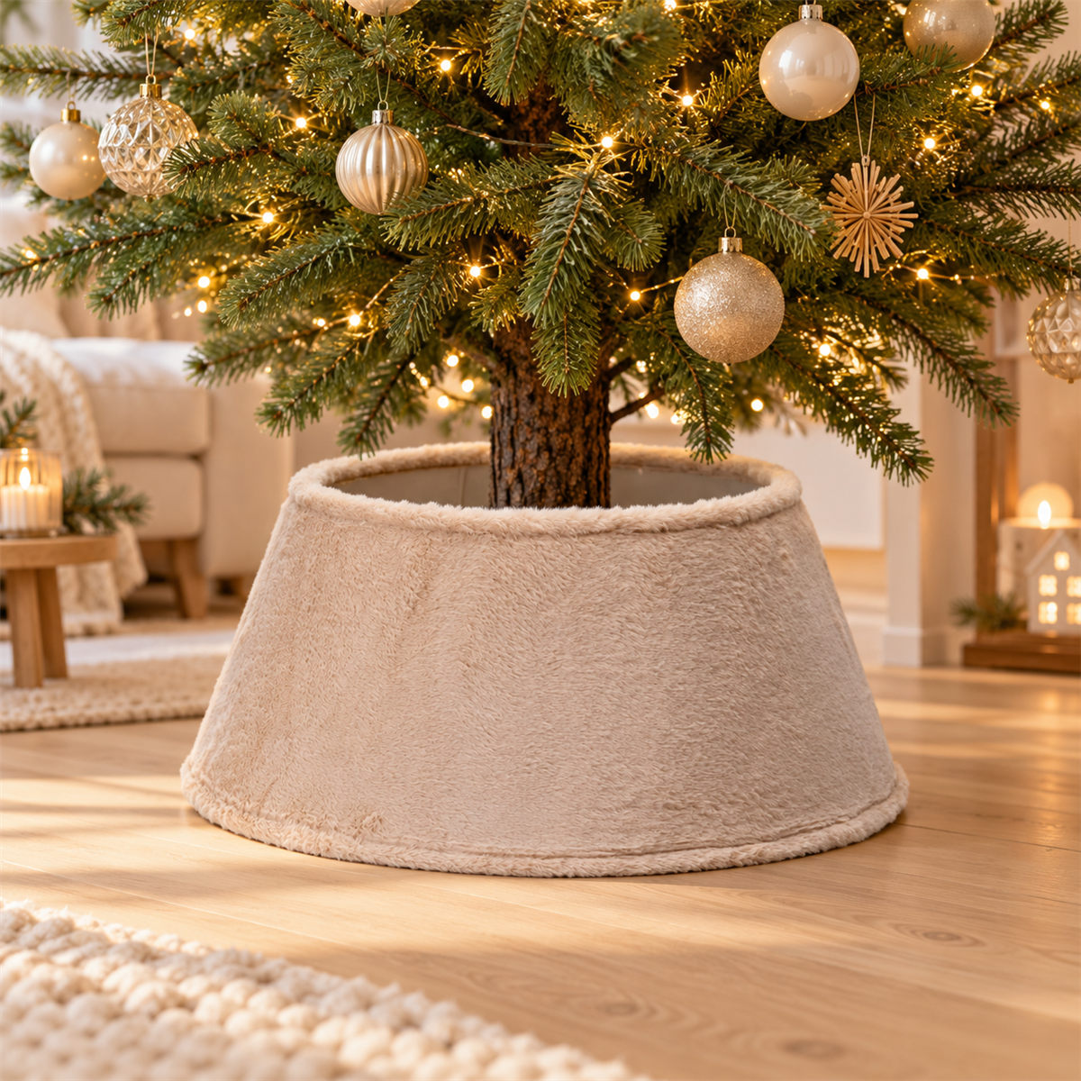 De Bosrand Kerstboomrok Grijs 56.5 x 56.5 x 43.5 cm