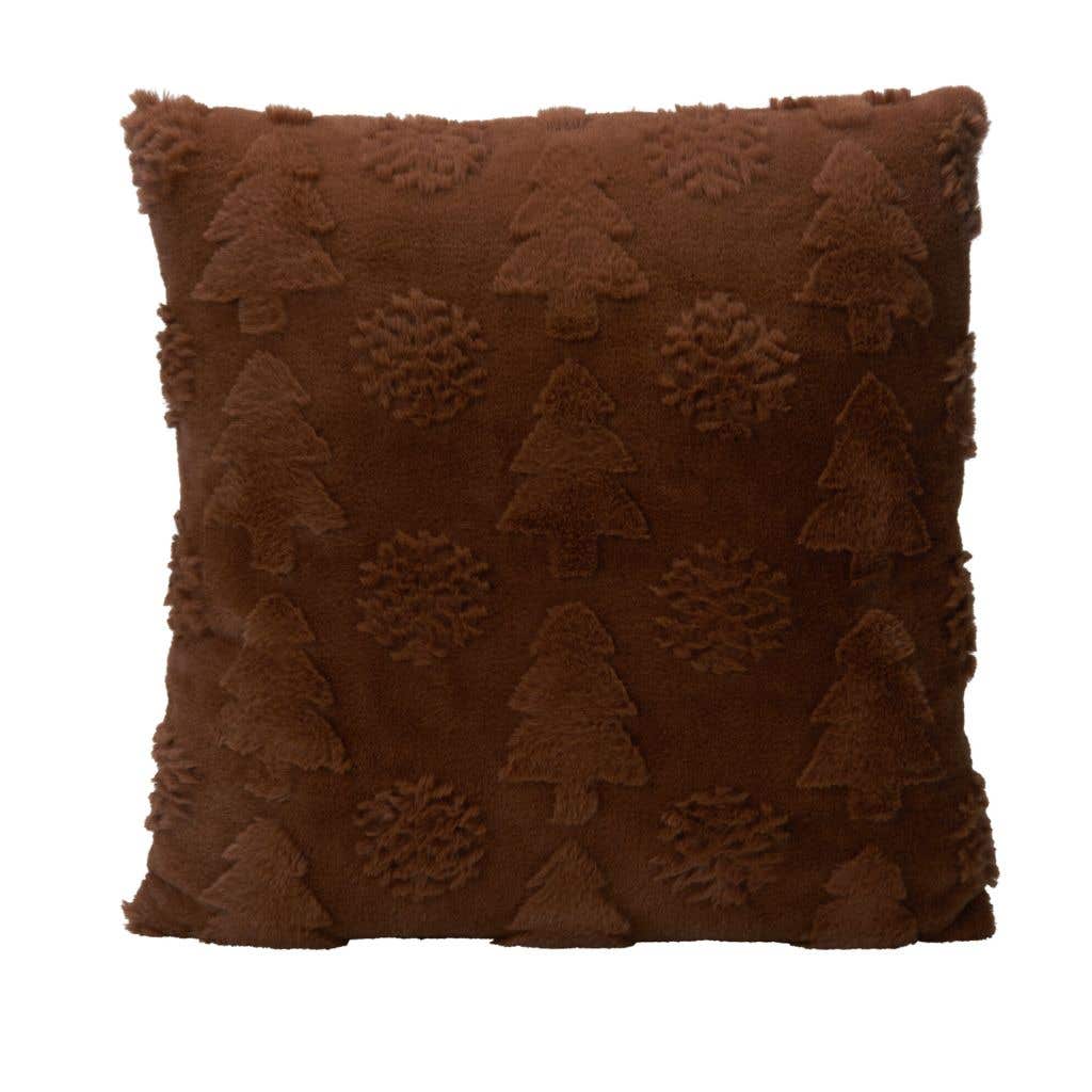 Kussen faux fur beige 45 x 45 cm