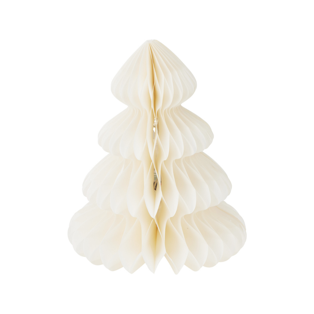 Kerstboom wit verlichting LED papier 40 cm