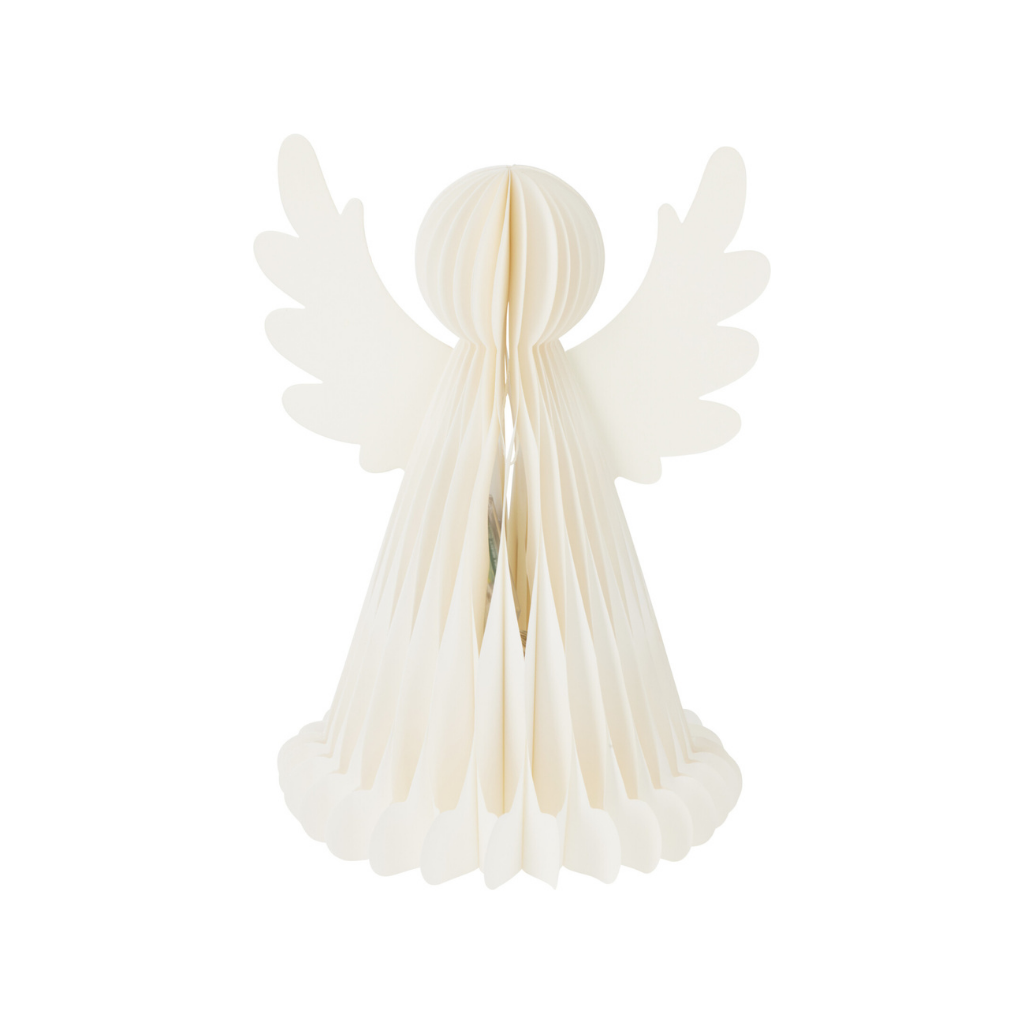 Engel wit verlichting LED papier 38 cm