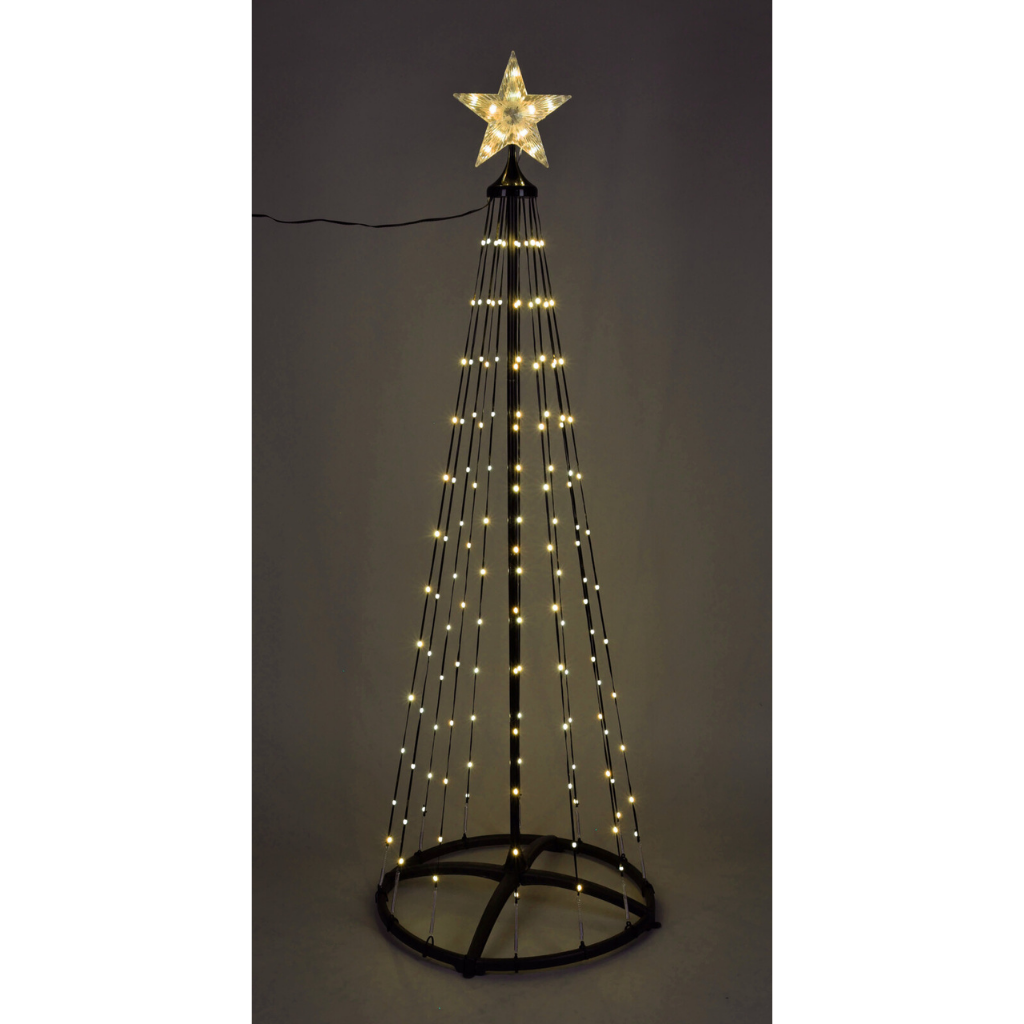 Boom zwart warm wit LED verlichting 210 cm