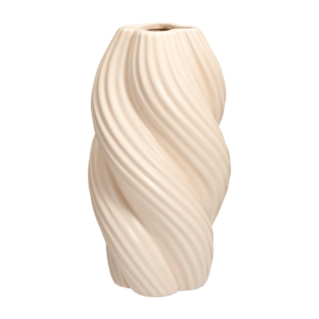 Home & Styling Vaas Swirl Wit 24 x 13.5 cm