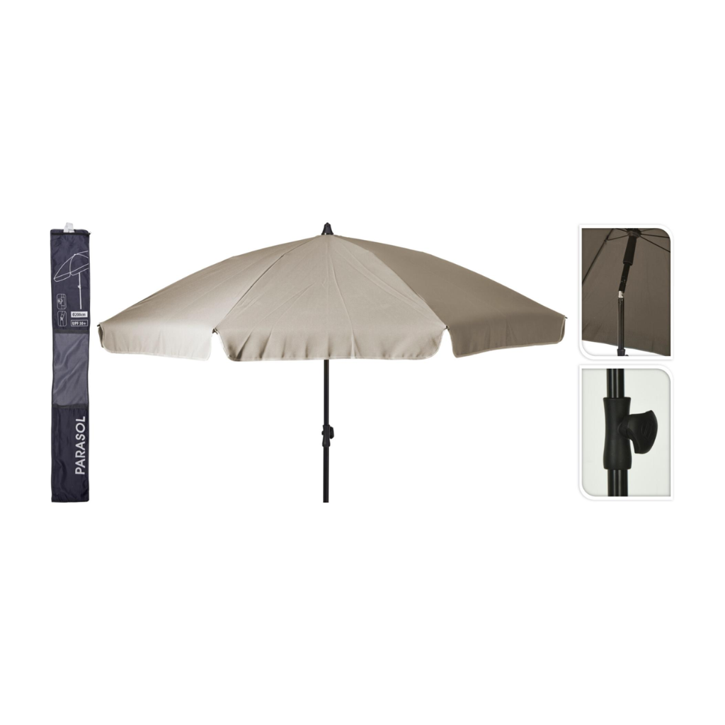 Pro Garden Stokparasol Taupe Ø200 cm