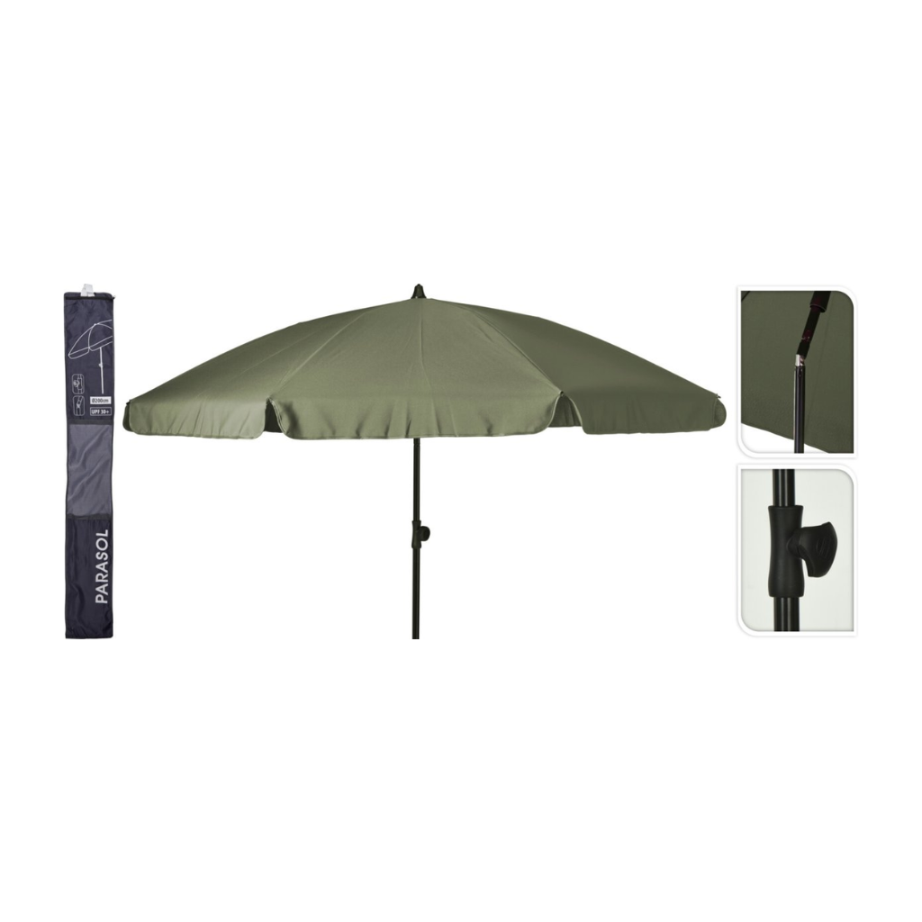 Pro Garden Stokparasol Groen Ø200 cm