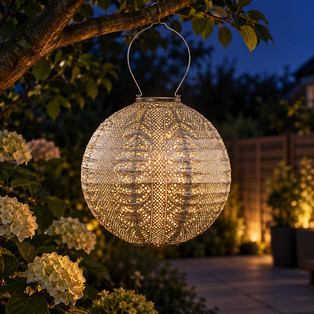 Lumiz Solar Lampion Lace Zilver 30 x 30 x 29 cm