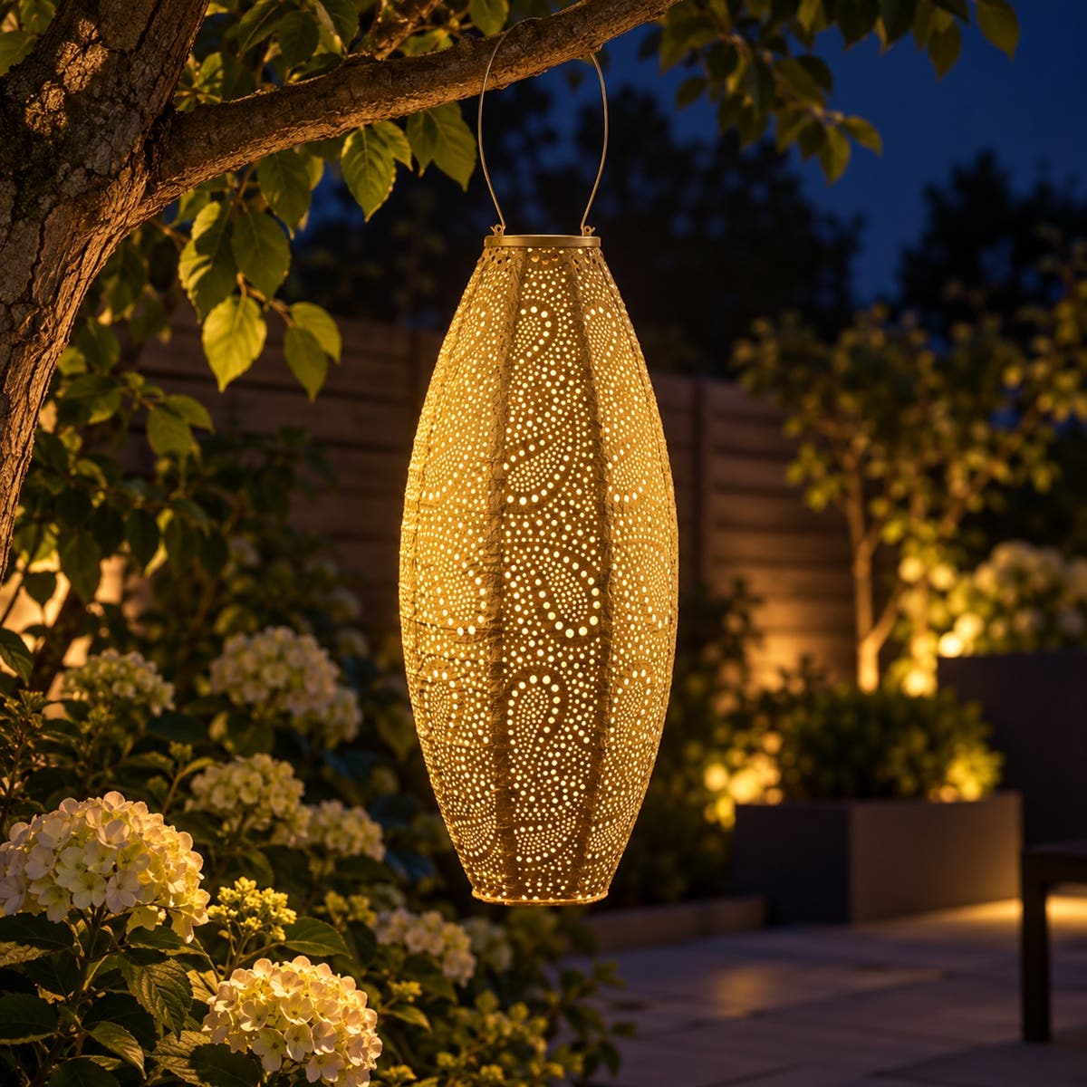 Lumiz Solar Lampion Paisley Goud 20 x 20 x 45 cm
