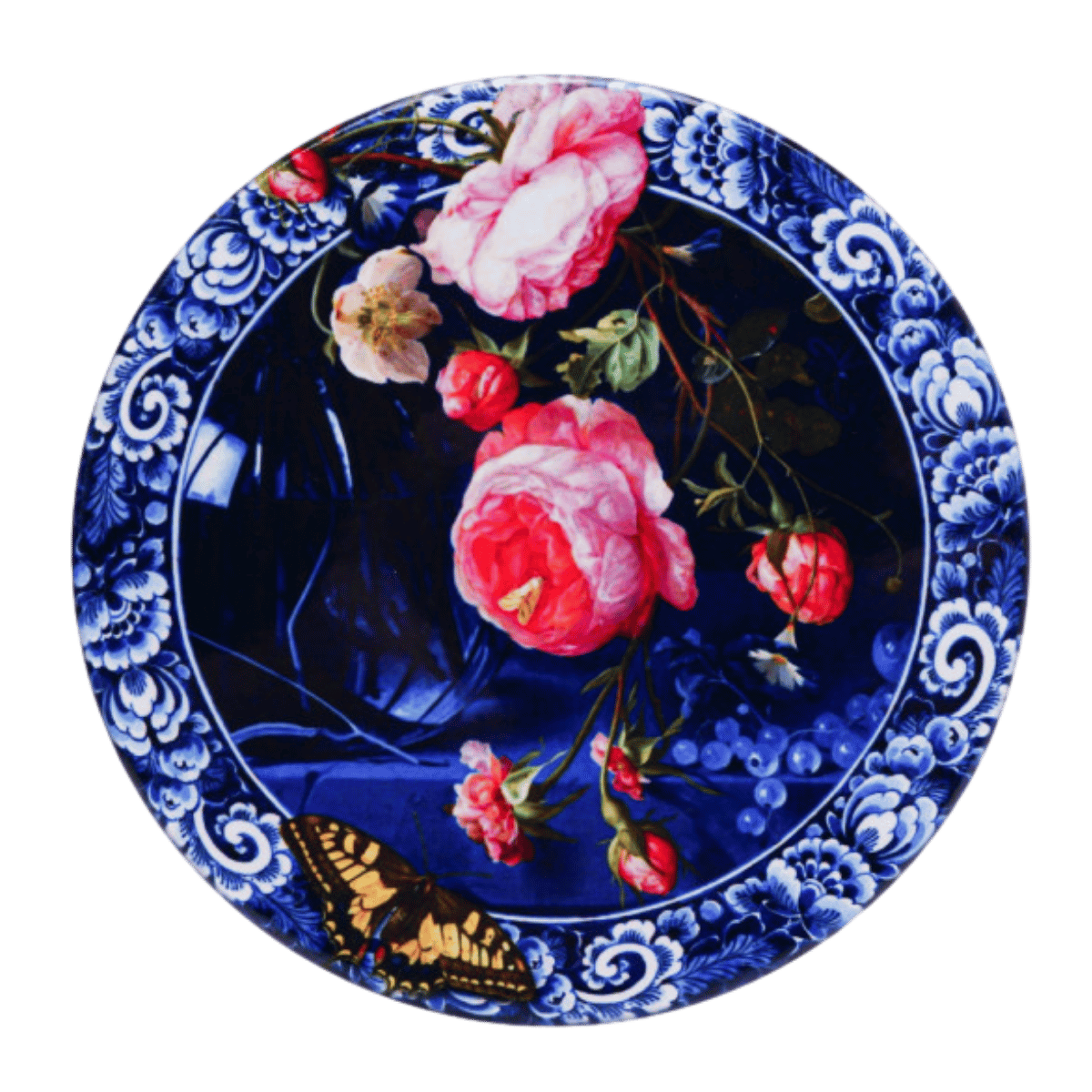 Heinen Delfts Blauw Onderzetters Hollandse schilderijen 4 stuks