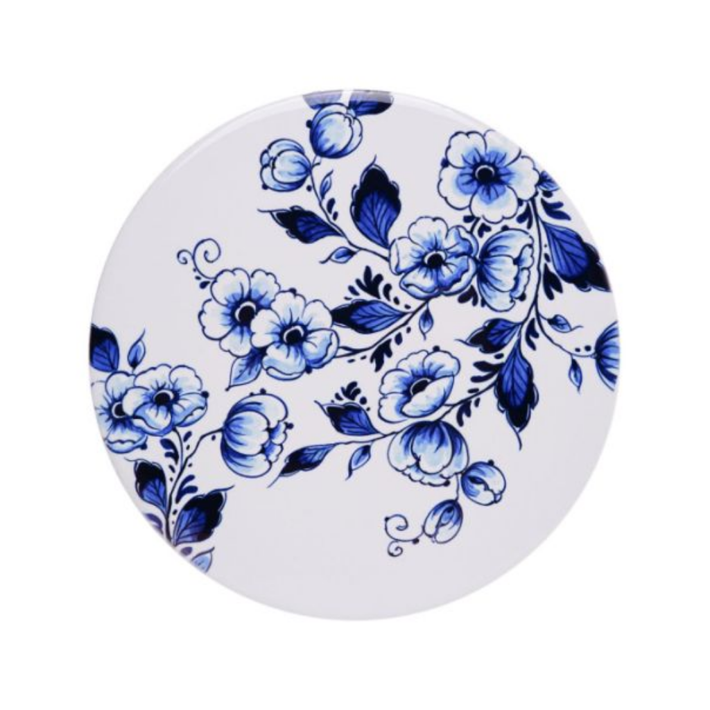 Heinen Delfts Blauw Onderzetters Dag & Nacht 4 stuks