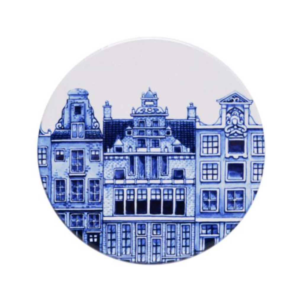 Heinen Delfts Blauw Onderzetters Hollandse plaatjes 4 stuks