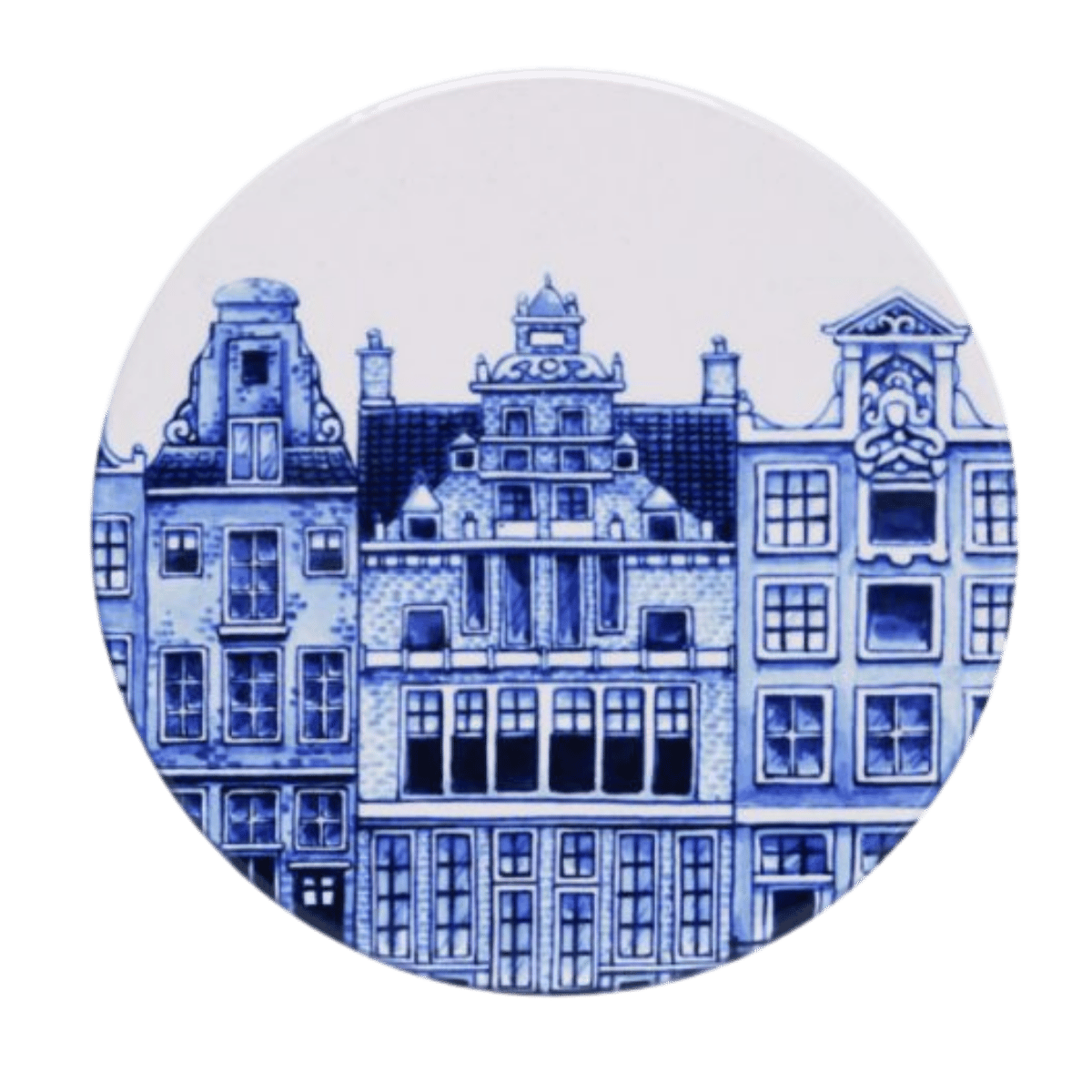 Heinen Delfts Blauw Onderzetters Hollandse plaatjes 4 stuks
