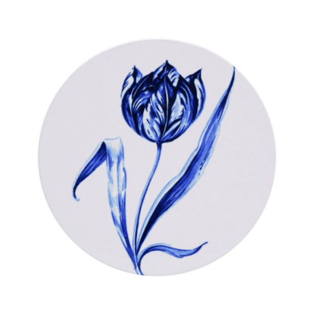 Heinen Delfts Blauw Onderzetters Hollandse plaatjes 4 stuks