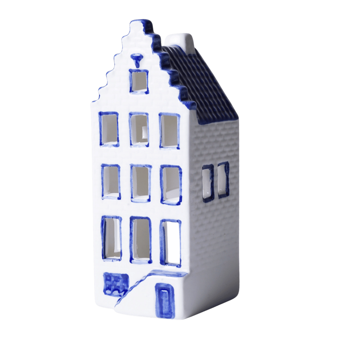 Heinen Delfts Blauw Waxinelichthouder Amsterdam