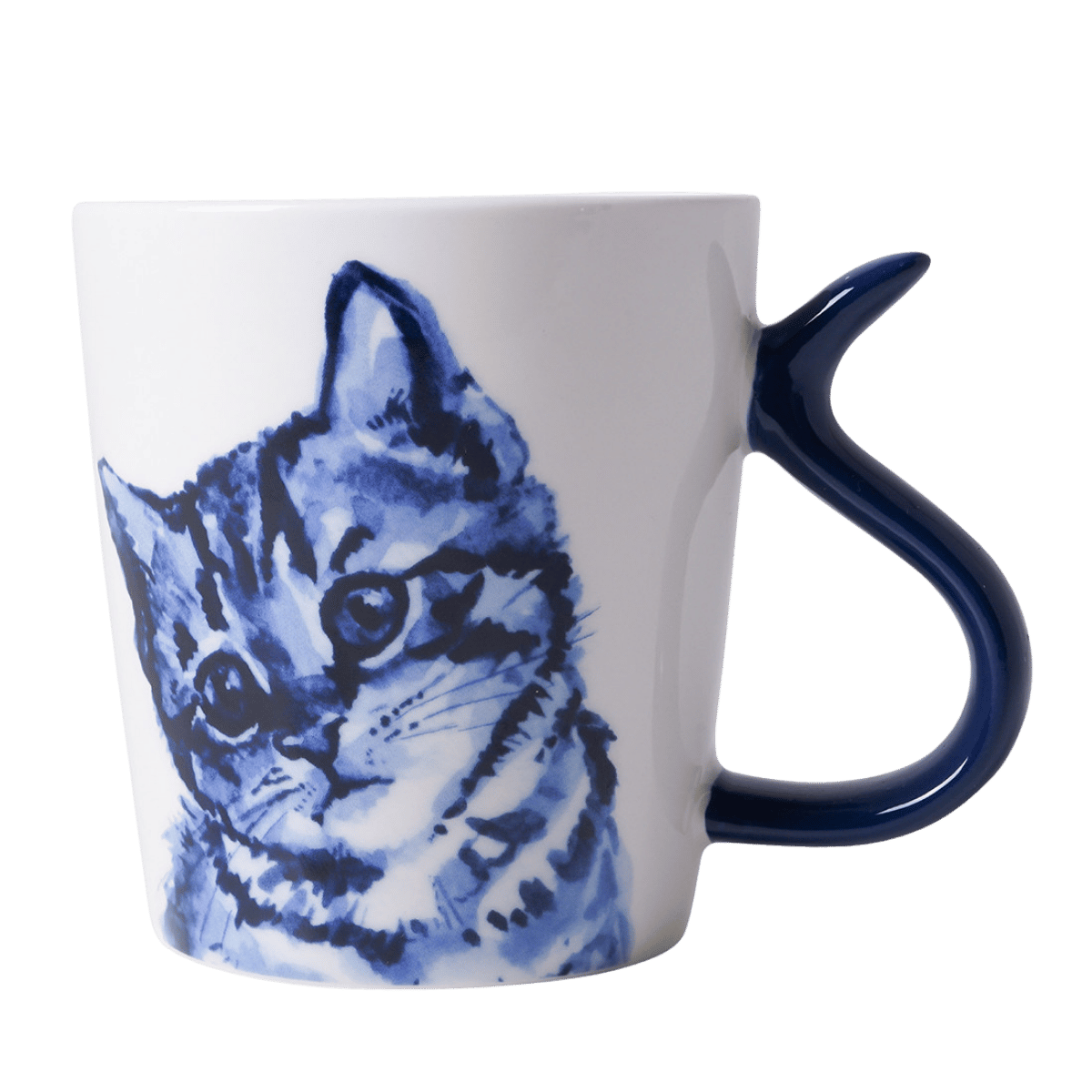 Heinen Delfts Blauw Mok Kattenstaart Vriendelijk