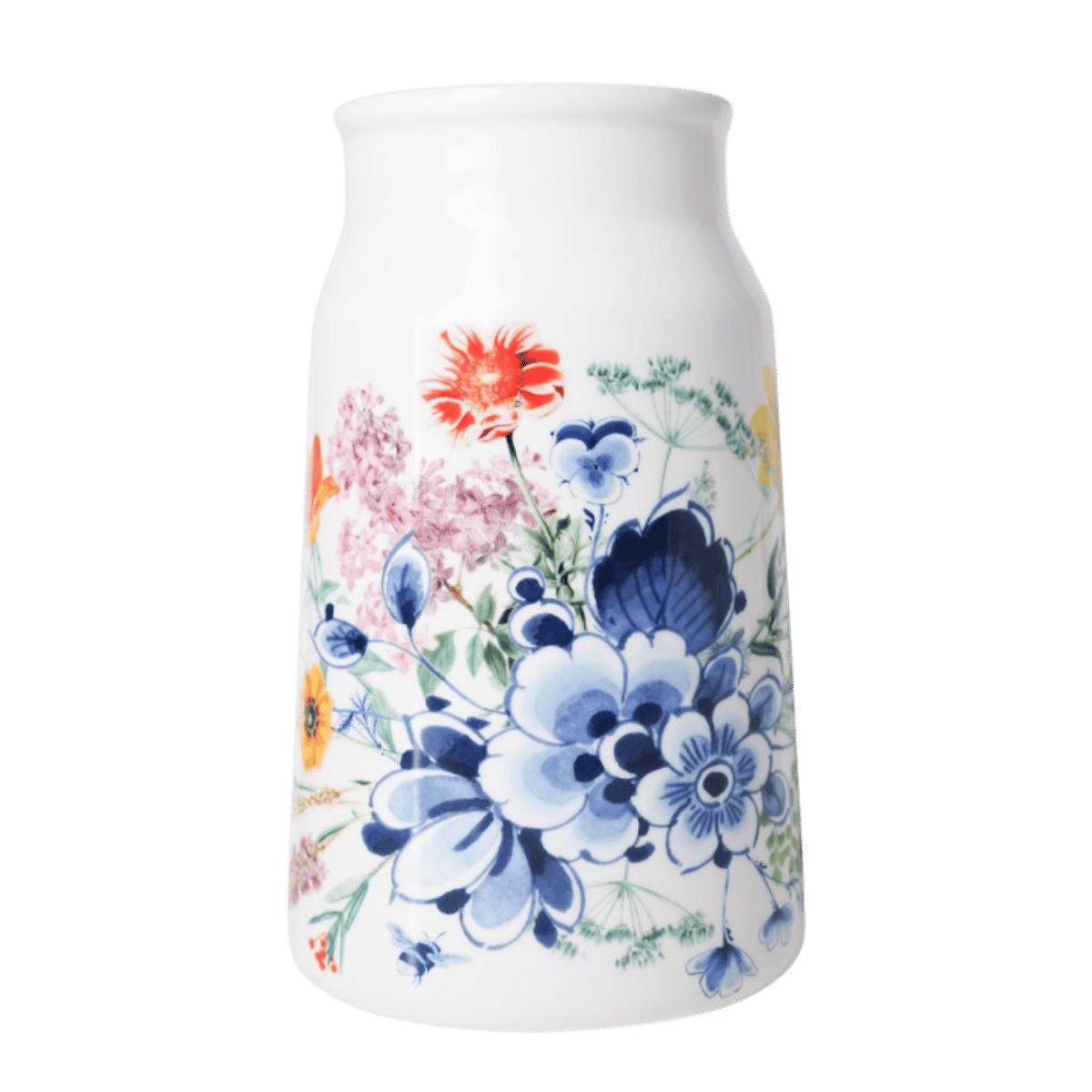 Heinen Delfts Blauw Vaas Melkbus Bloementuintje Mid.