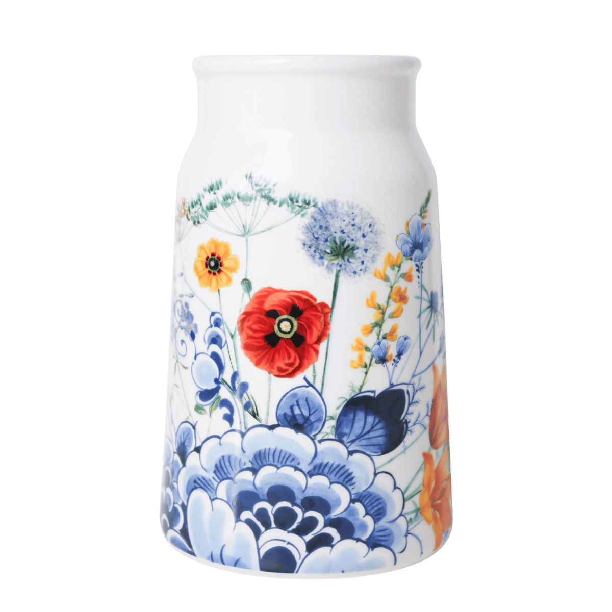 Heinen Delfts Blauw Vaas Melkbus Bloementuintje Klein