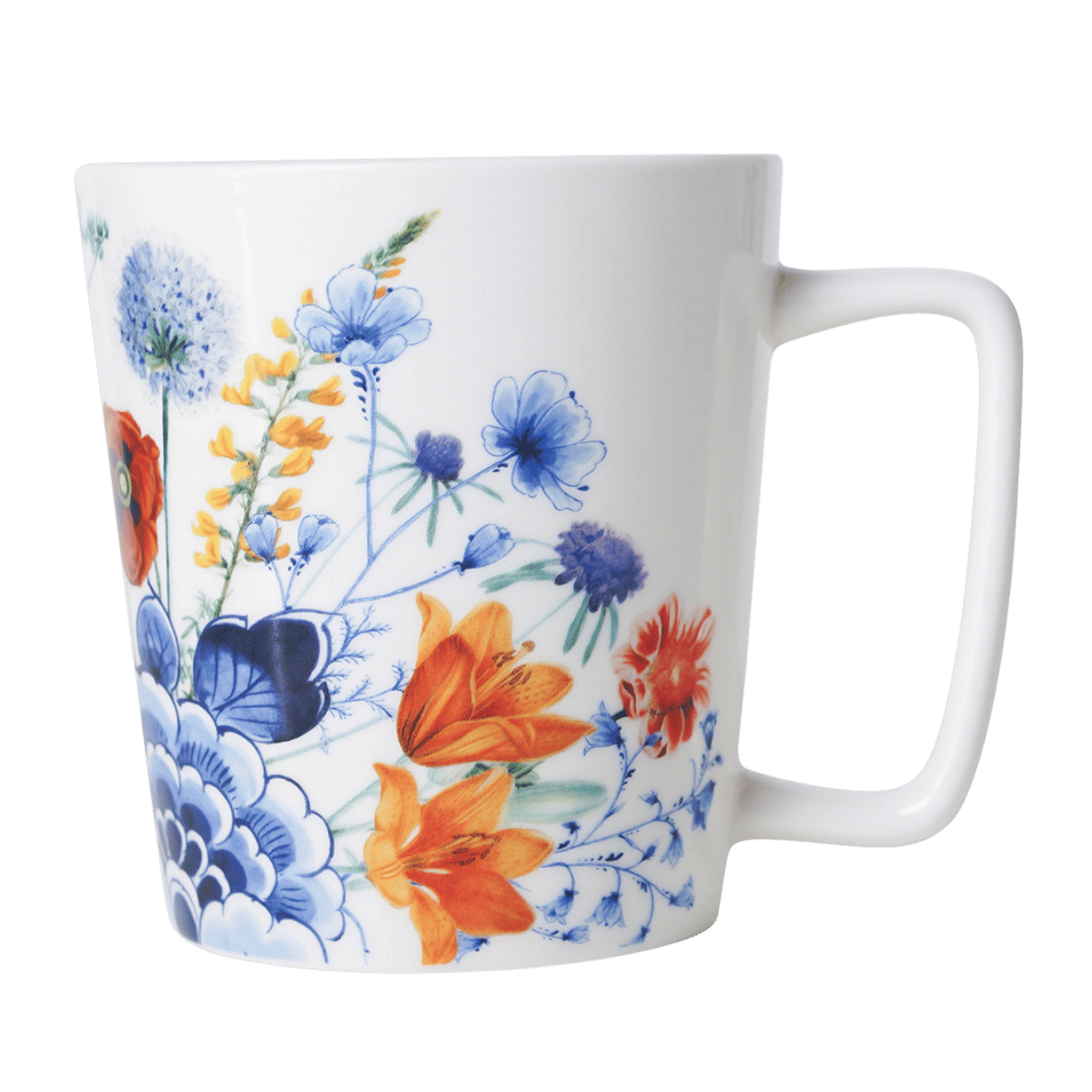 Heinen Delfts Blauw Mok 3 Bloementuintje