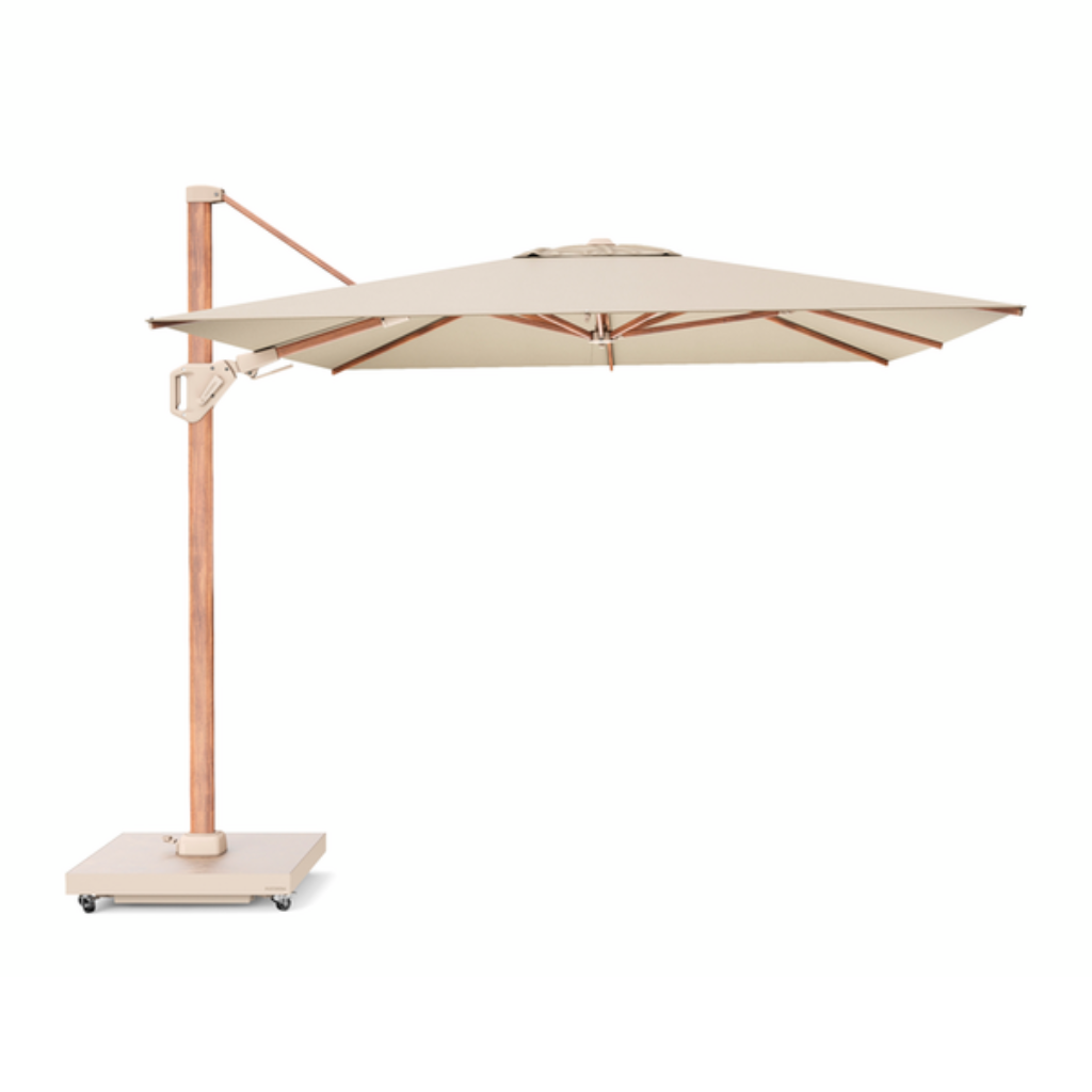 Platinum Zweefparasol Challenger T² premium Champagne 3.5 x 2.6 m
