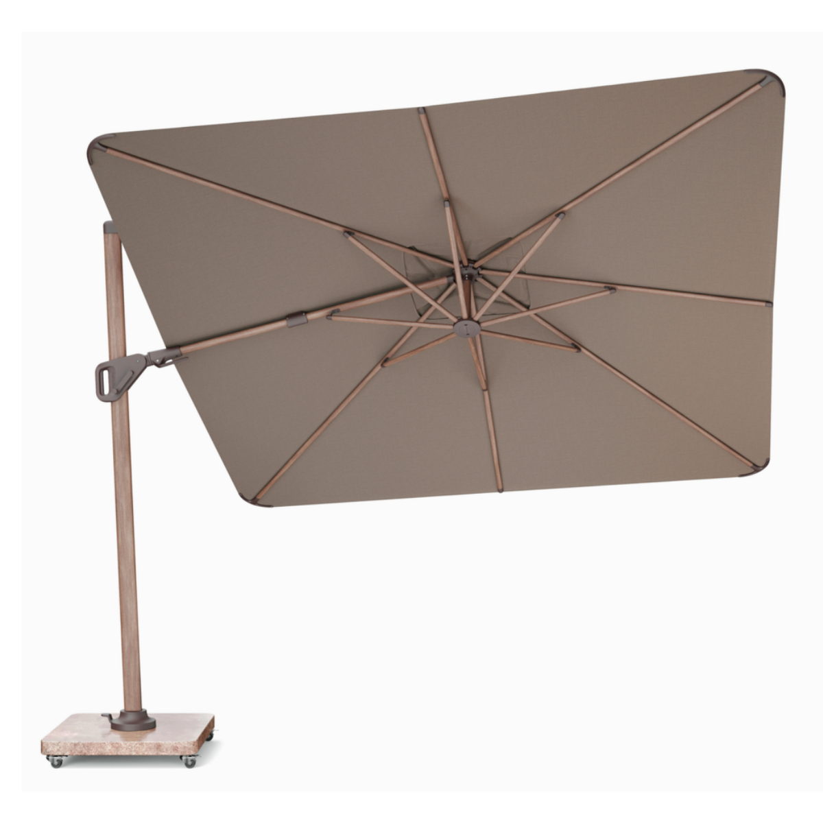 Platinum Zweefparaol Nexus T² Premium Mocha 300 x 300 cm