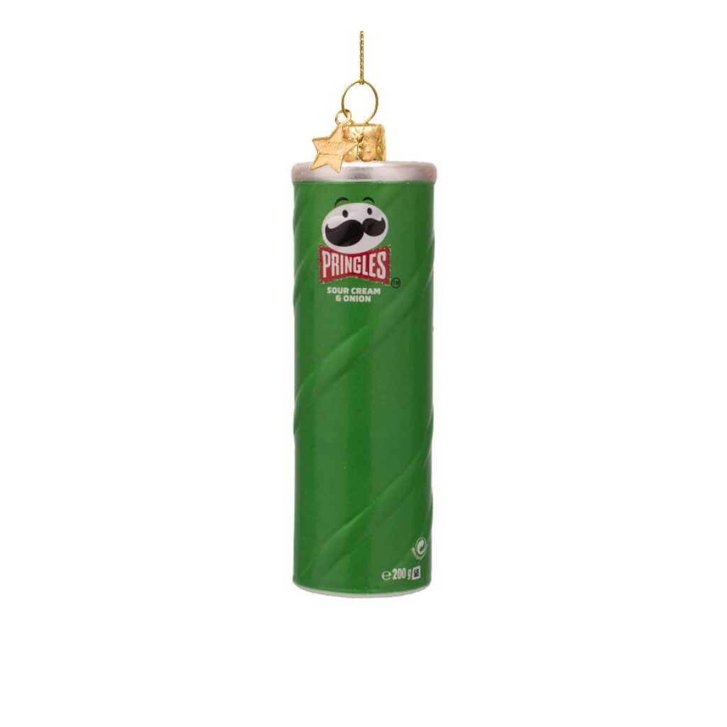 Vondels Kerstornament Pringles Bus Groen 12 cm