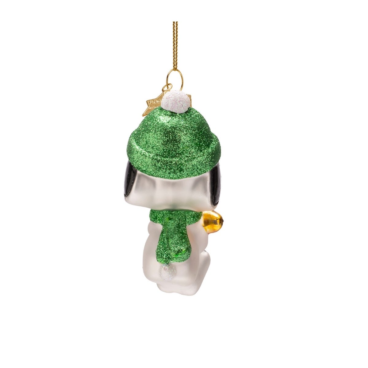 Vondels Kerstornament Snoopy met Woodstock Wit 6.5 x 4 x 9.5 cm