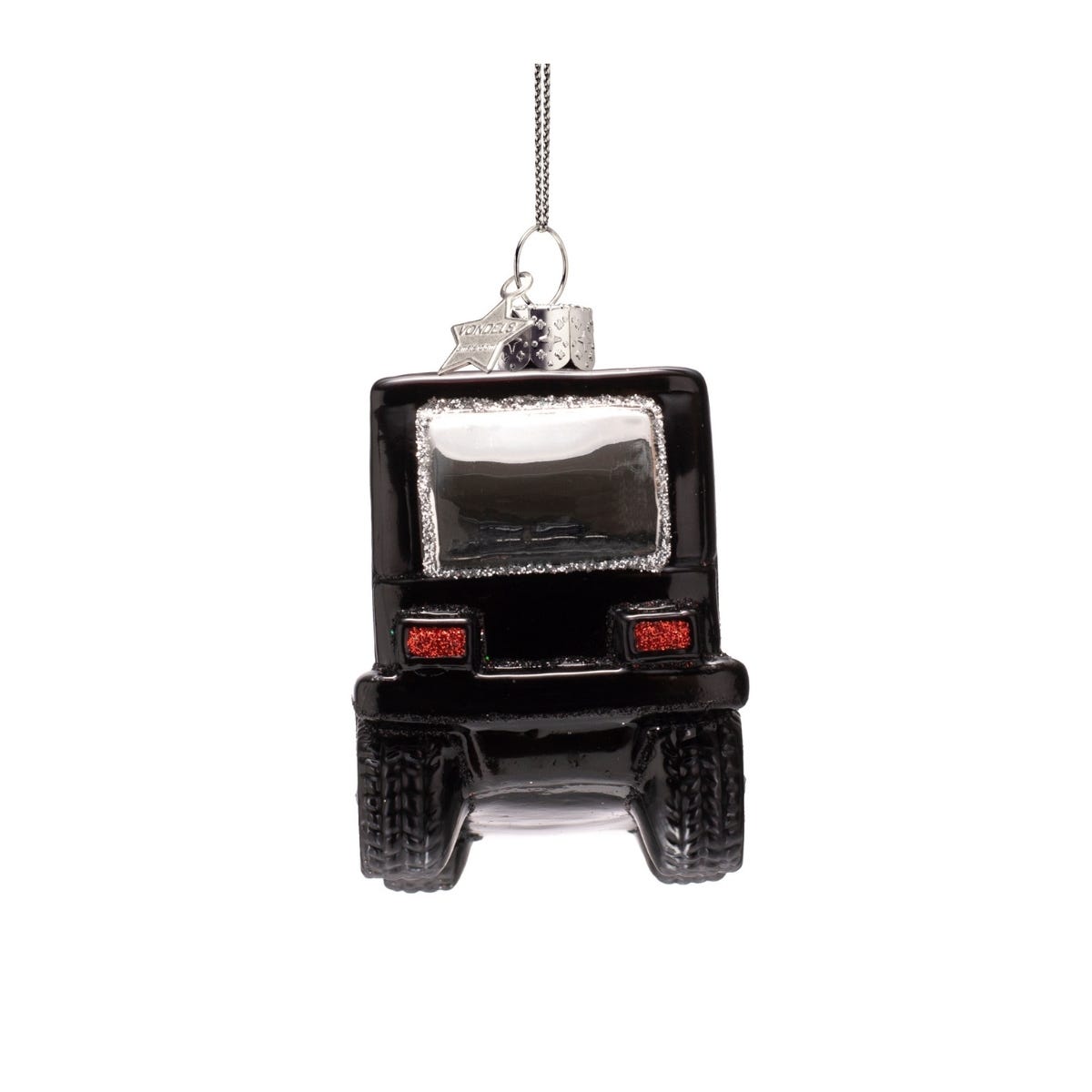 Vondels Kerstornament stadsauto Zwart 8.5 x 5 x 8 cm