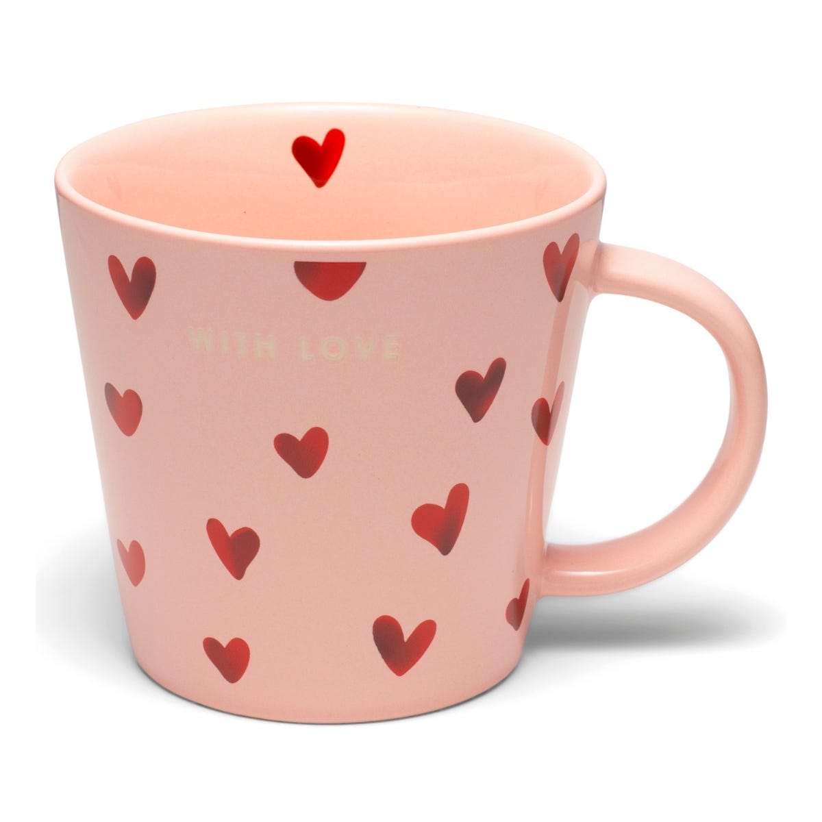 Vondels XL Mok Hearts With Love Roze 11 x 10 x 15 cm