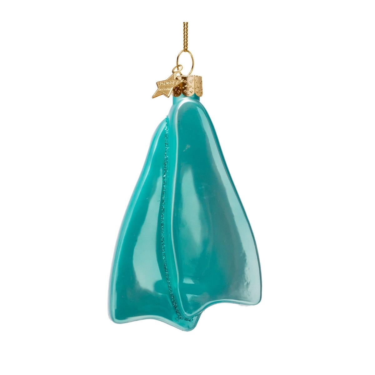 Vondels Kerstornament duikvinnen Blauw 8 x 3 x 10 cm