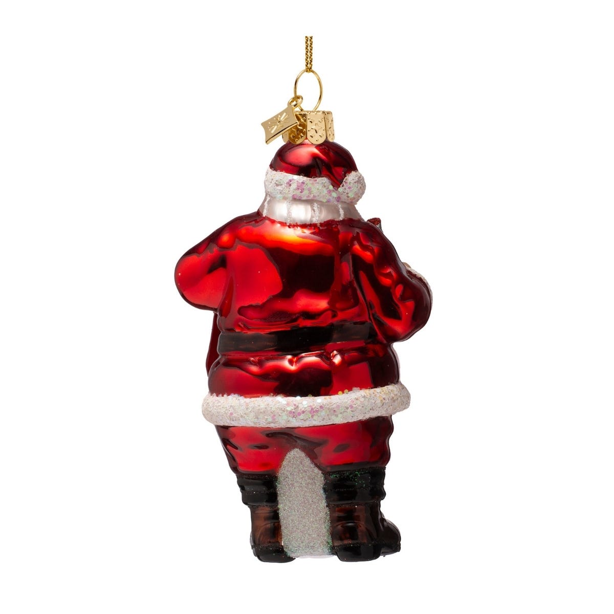Vondels Kerstornament Coca-Cola kerstman met flessen Rood 7 x 5.5 x 12.5 cm