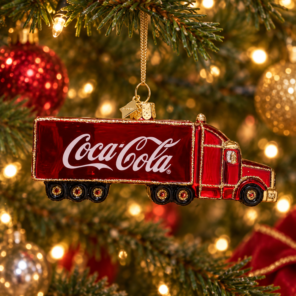Vondels Kerstornament Coca-Cola truck Rood 13 x 3 x 5.5 cm
