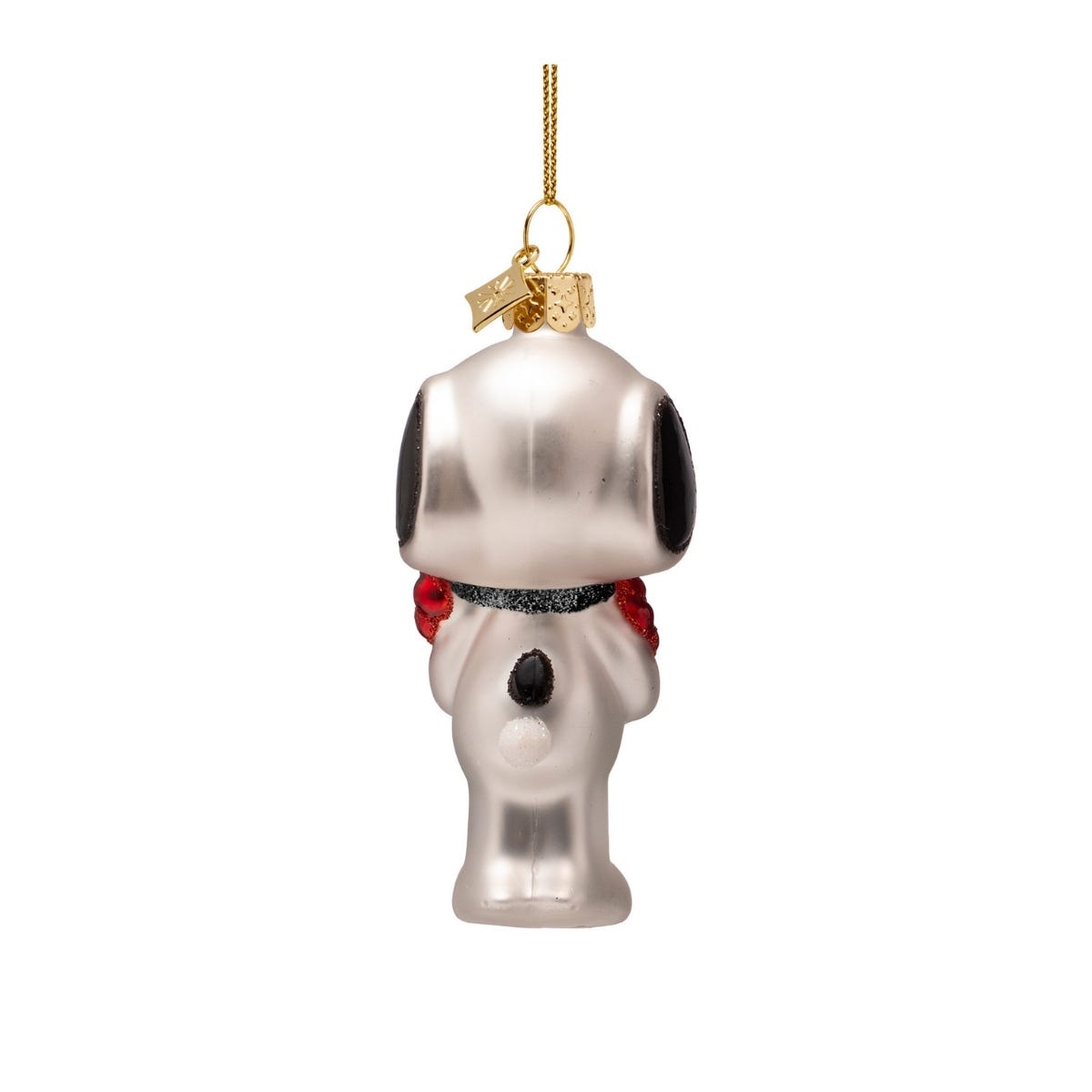 Vondels Kerstornament Snoopy met bloemen Wit 6 x 4 x 9 cm