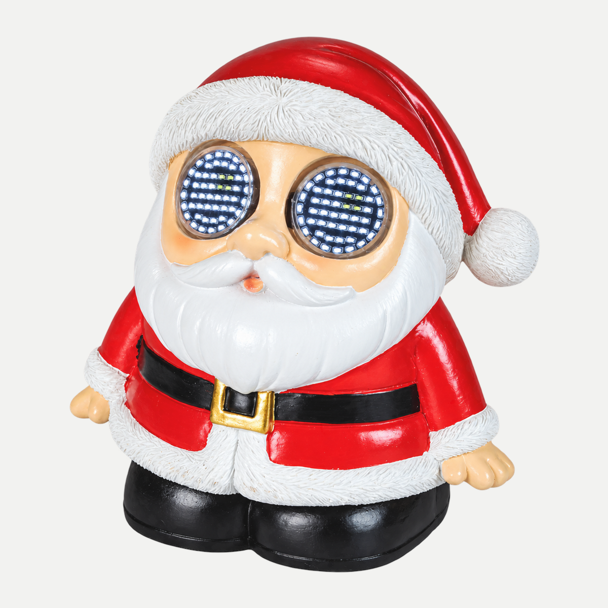 Lumineo Verlicht Kerstfiguur Kerstman Rood Warm Wit 1 Lampje 9.5 x 13 x 13.5 cm