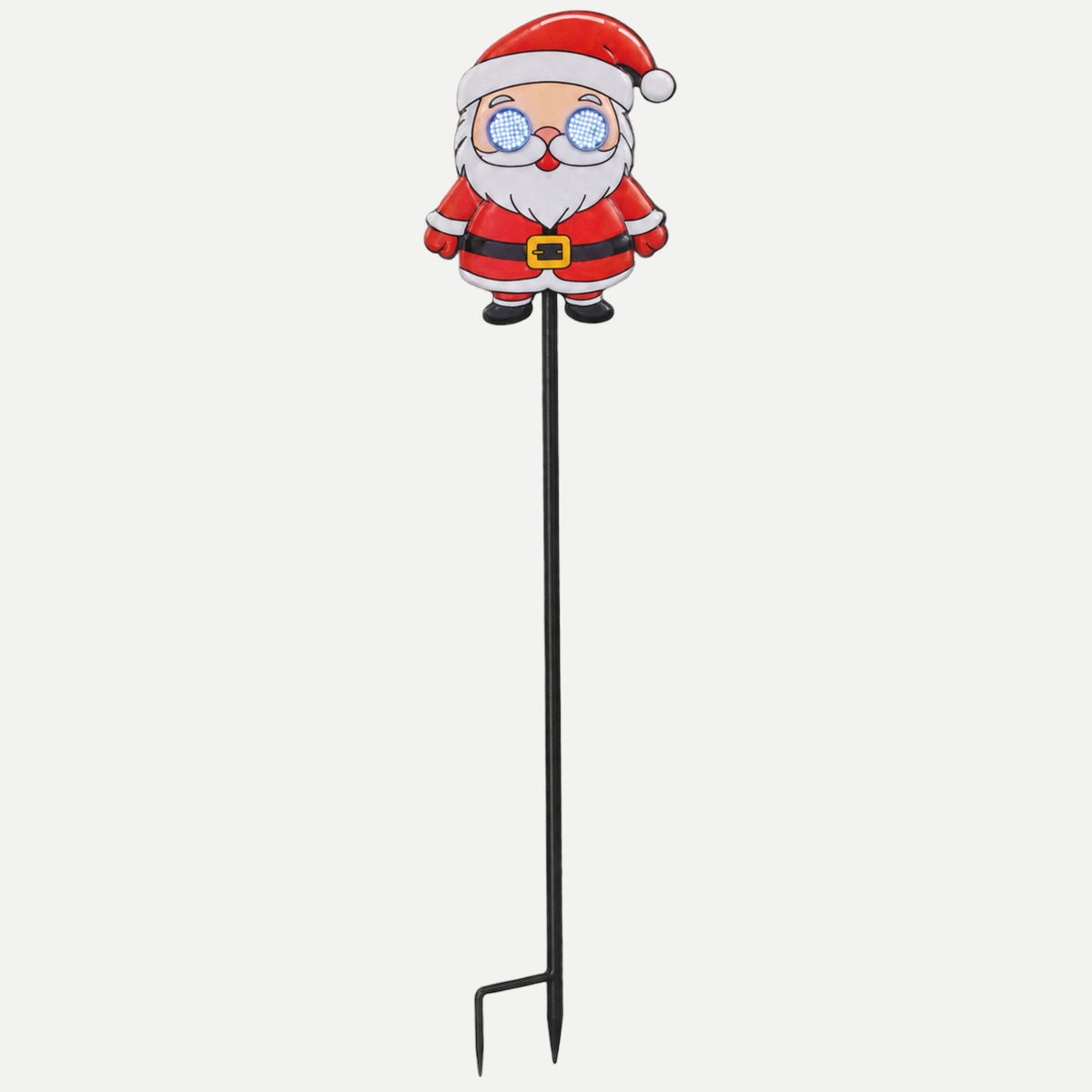 Lumineo Verlicht Kerstfiguur Tuinsteker Kerstman Roterend Rood Warm Wit 104 Lampjes 3 x 18 x 78 cm