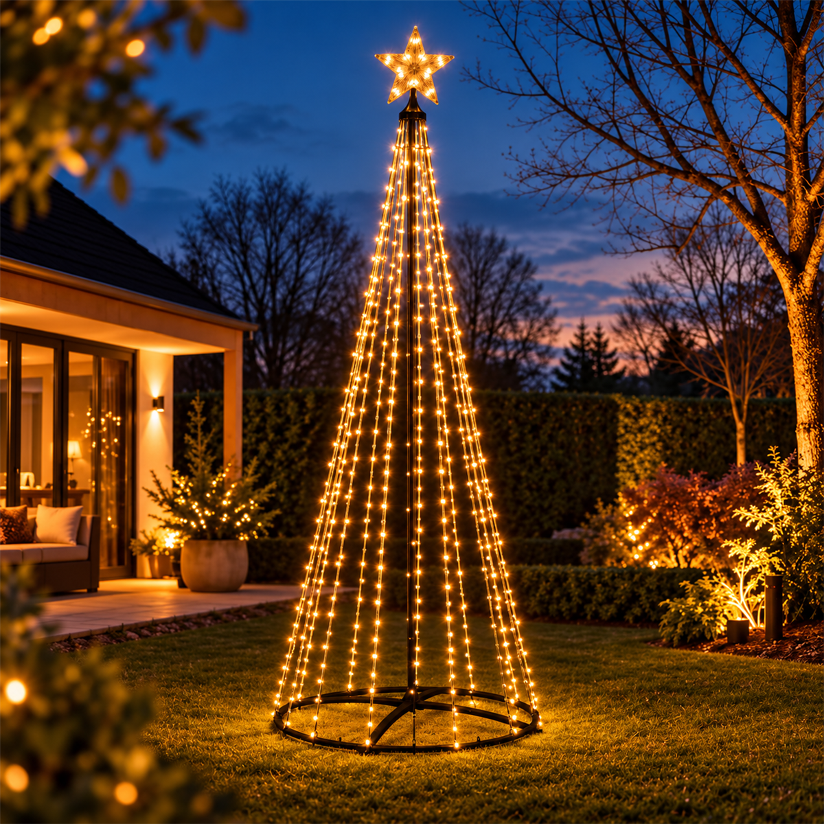 De Bosrand LED Vlaggenmastverlichting Extra Warm Wit 550 Lampjes 90 x 90 x 300 cm
