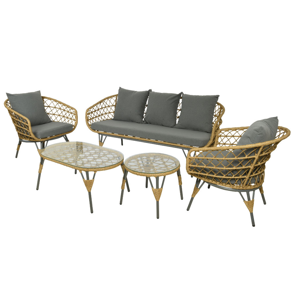 Tuinset 3-zits Stoel-bank Sintra Wicker Outdoor Naturel