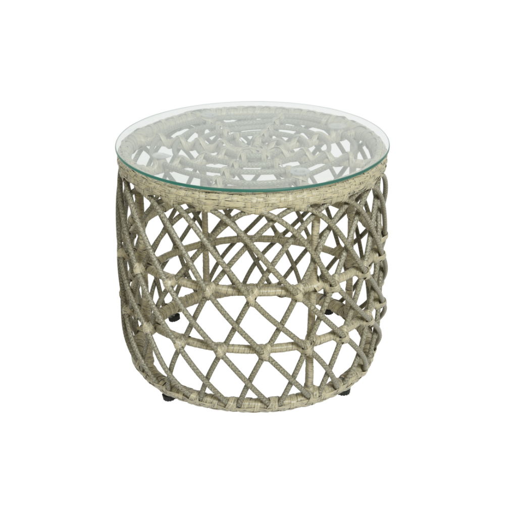 Bijzettafel Sintra Wicker Outdoor Grijs 48 x 42