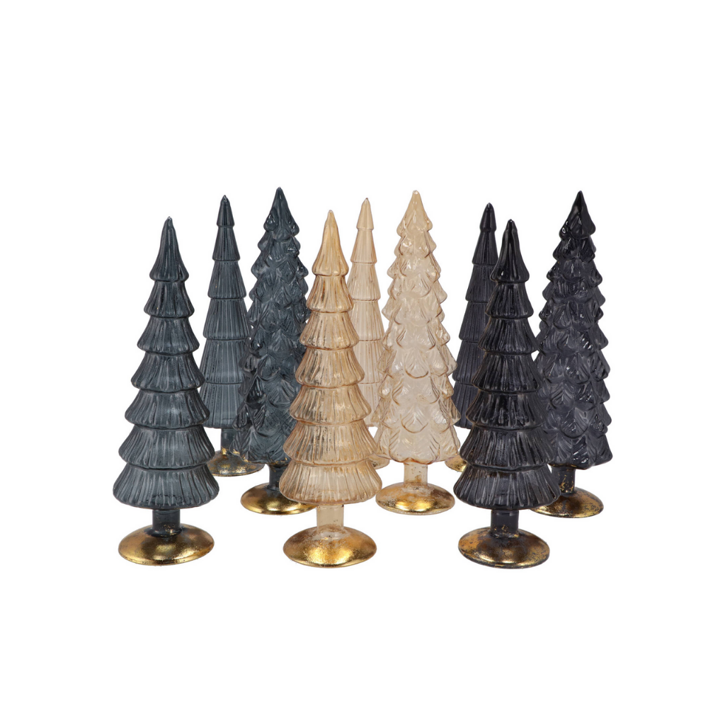 Twinkle Black Glass Tree Ass 9x35cm