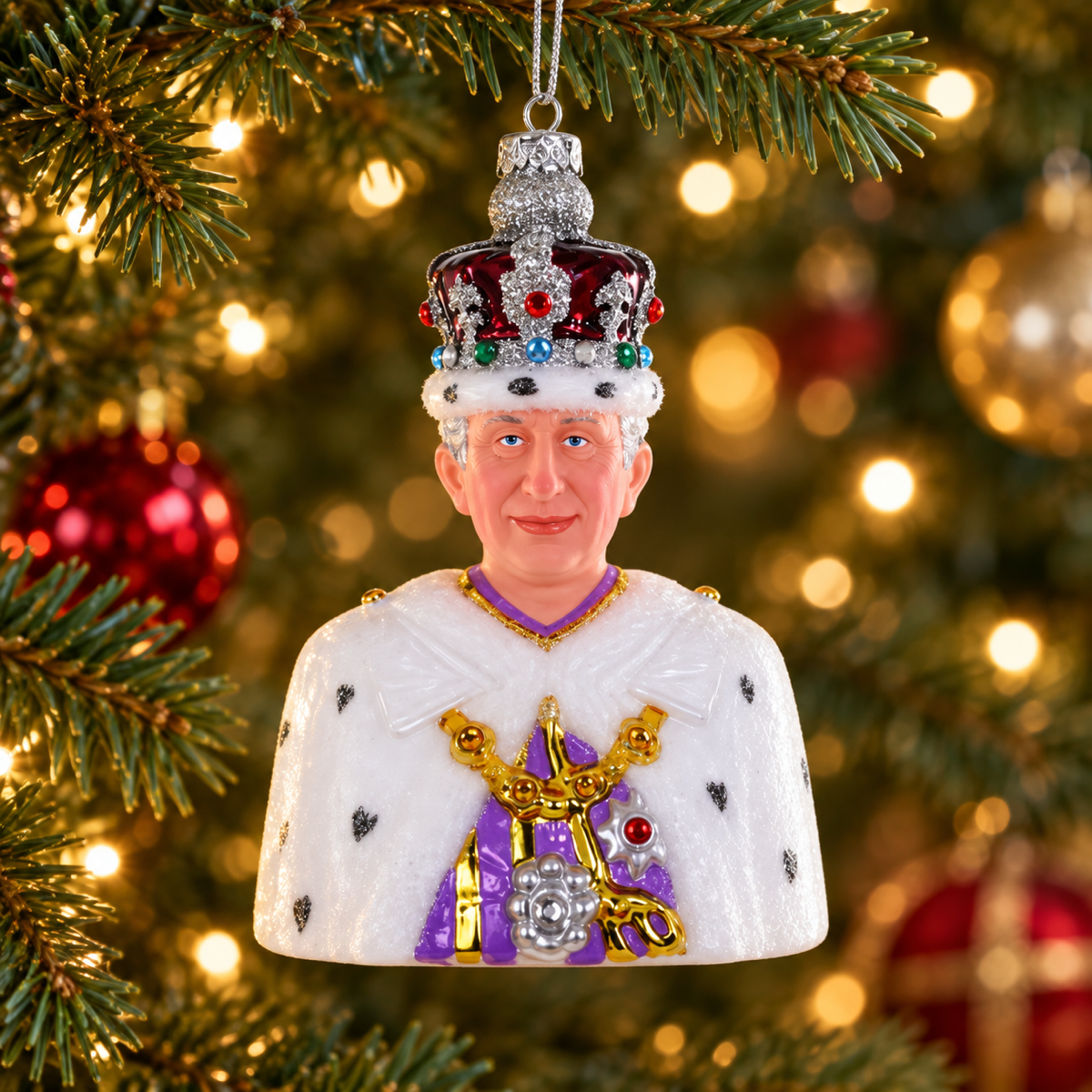 Cody Foster & Co Kerstornament King Charles Wit 23 x 2 cm