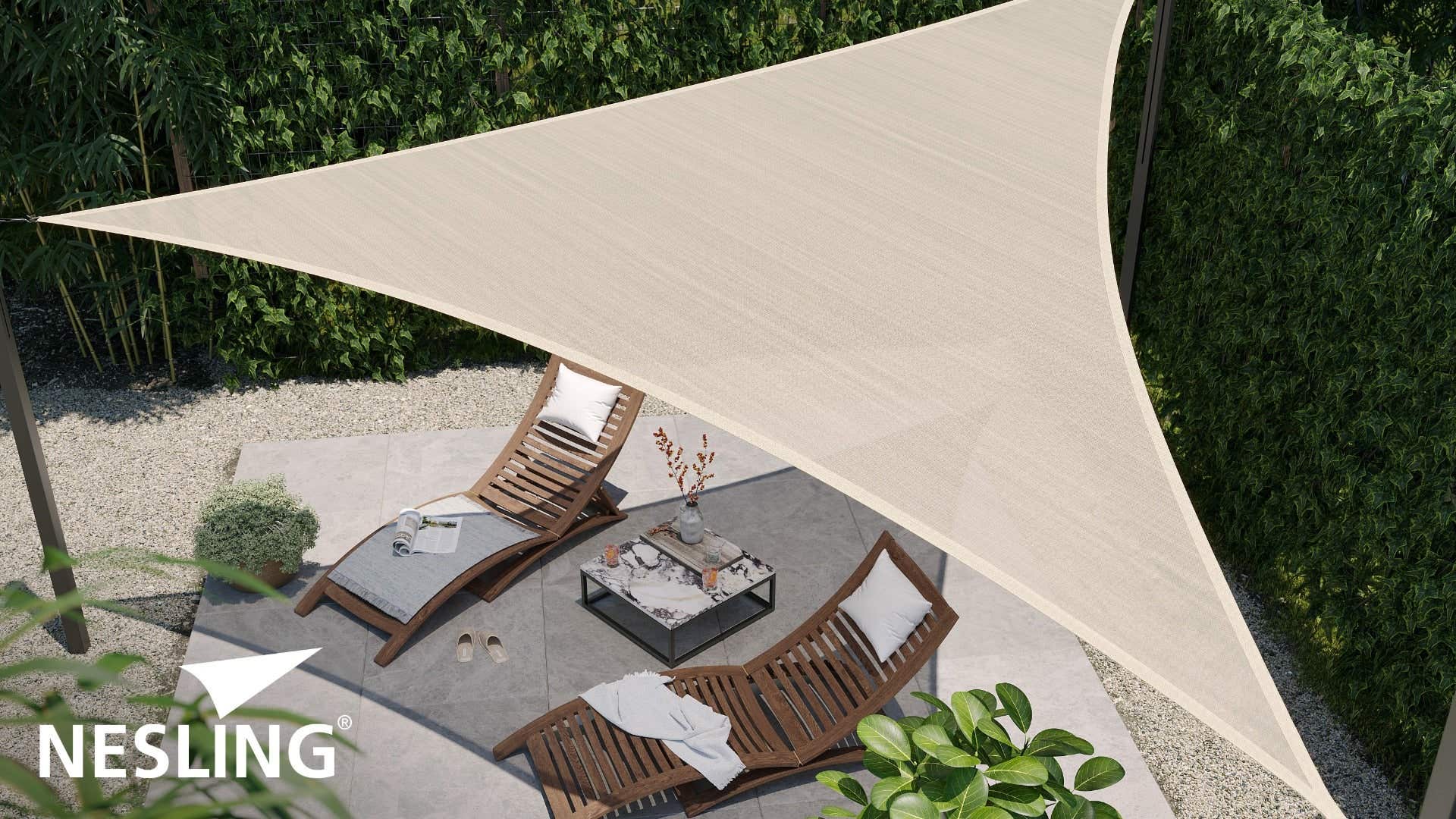 Platinum Sun&Shade Coolfit Schaduwdoek Driehoek Gebroken Wit 400 x 400 x 570 cm