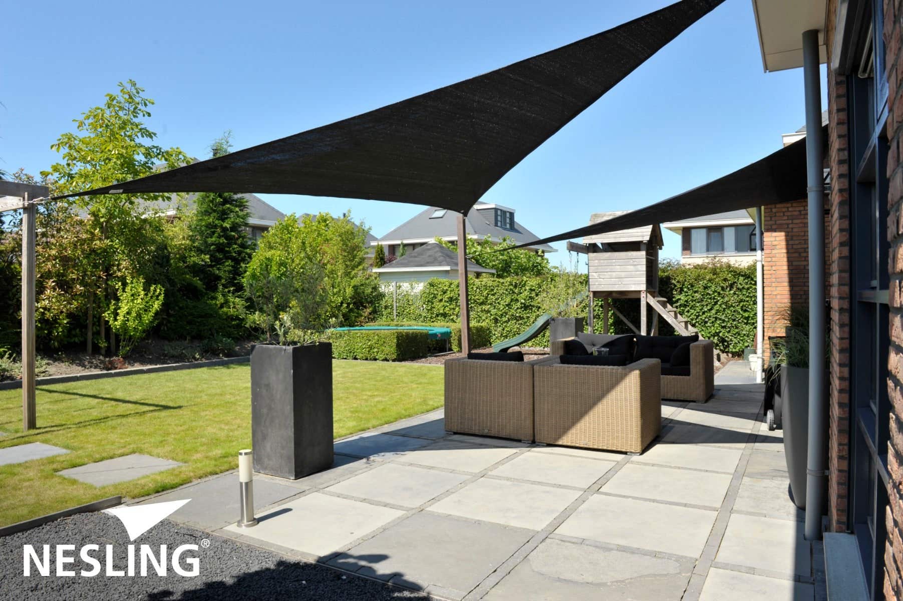 Platinum Sun&Shade Coolfit Schaduwdoek Olijf Driehoek Groen 500 x 500 x 500 cm