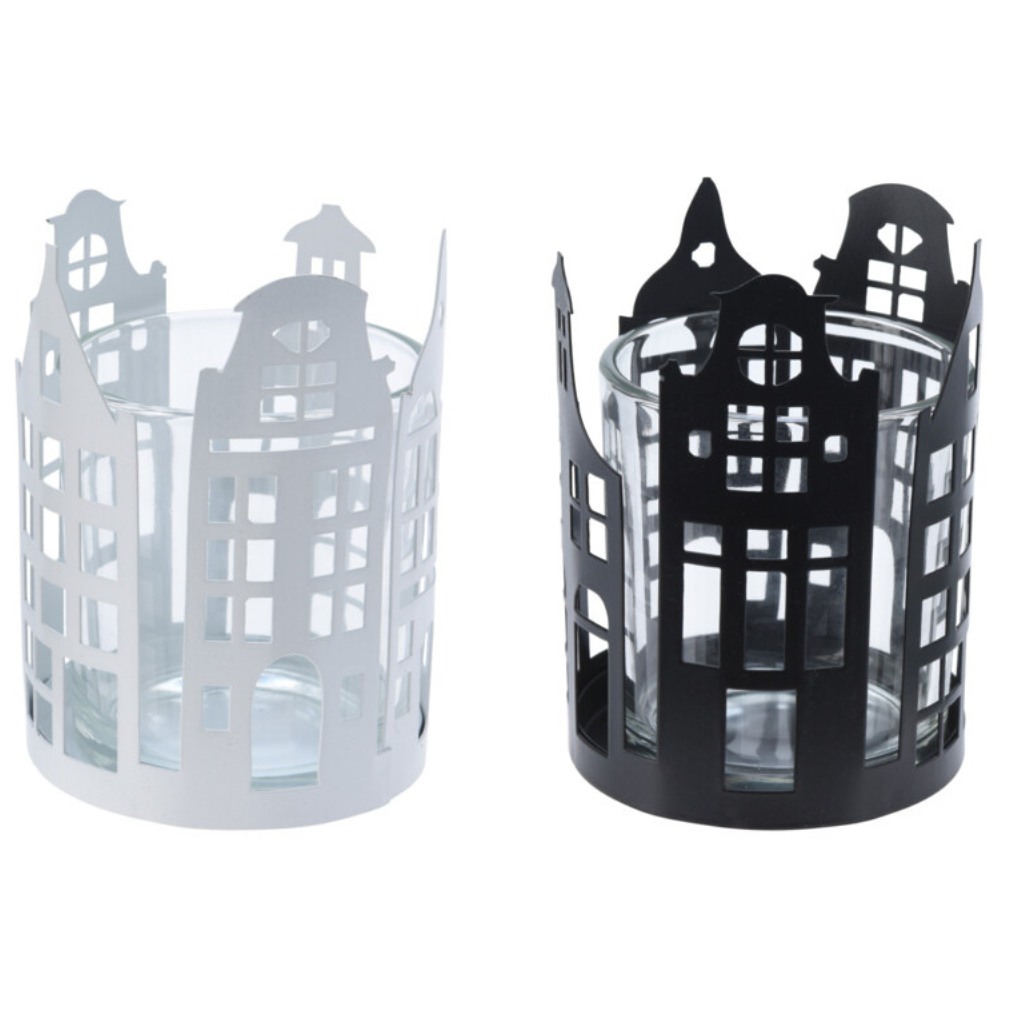 Theelichthouder huis 7 x 10 cm