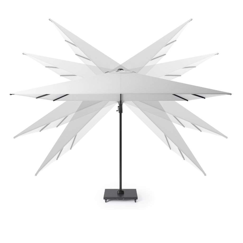 Platinum Zweefparasol Voyager T² Antraciet Vierkant 270 x 270 cm