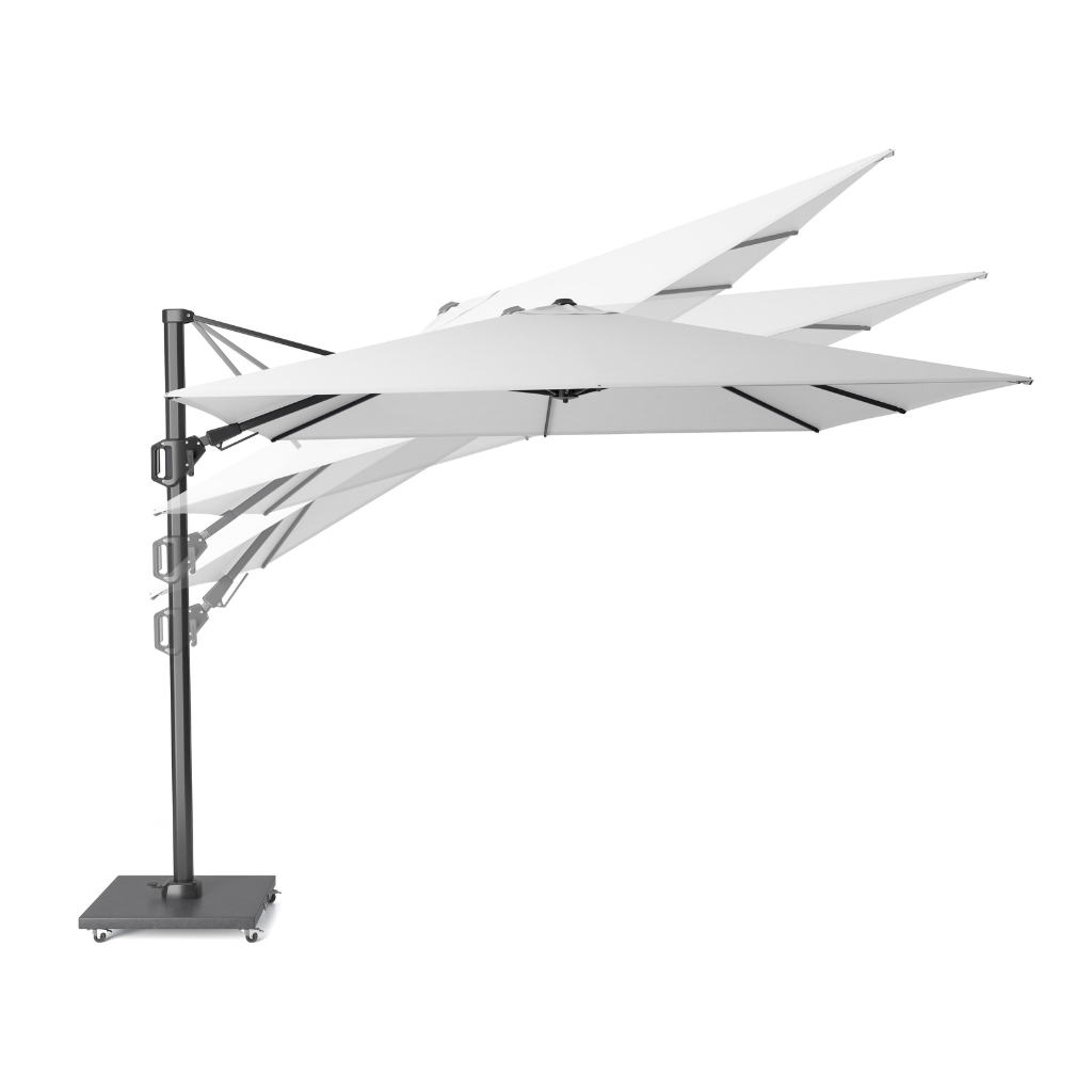Platinum Zweefparasol Challenger T² Faded Black Vierkant 300 x 300 cm