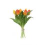Kunstbloem tulpenbundel oranje 7 stelen 30 cm
