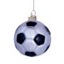 Vondels Kersthanger wit/zwarte glitter voetbal