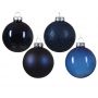 Decoris Kerstballen Glas mix Blauw 42 stuks