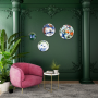 Heinen Delfts Blauw Bord Vlinder